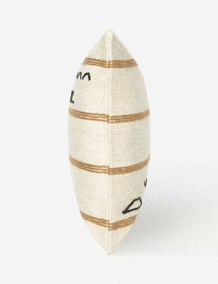 #style::square | Side of the Iconic ivory stripe square pillow