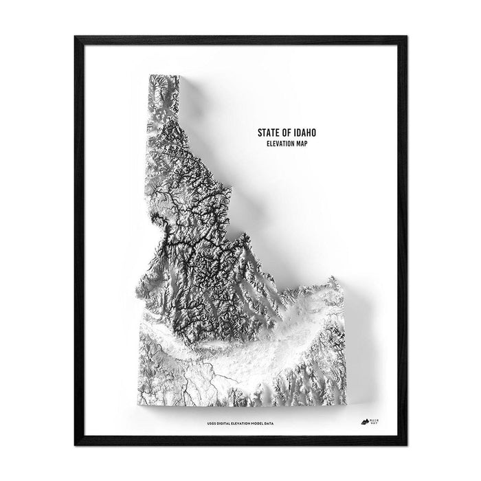 Idaho Elevation Map - No Frame - North Drinkware