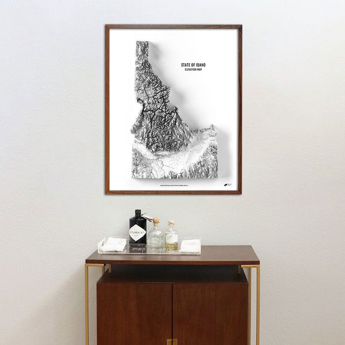 Idaho Elevation Map - No Frame - North Drinkware