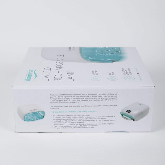 Mani / Pedi Accessories White Ikonna UV/LED Rechargeable 48W, White
