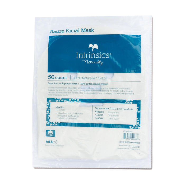 Intrinsics Precut Gauze Facial Masks, 50 ct