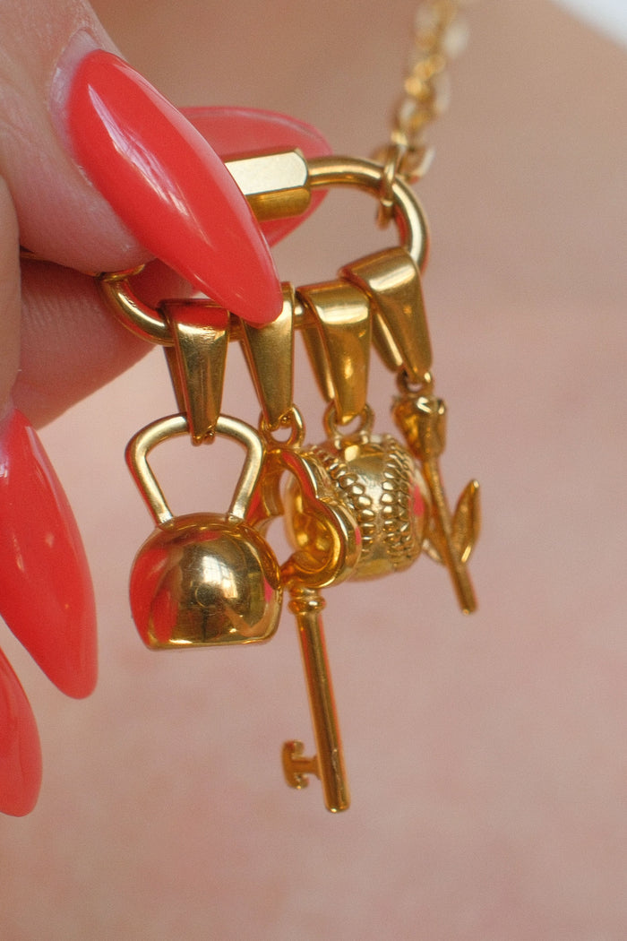 Kettlebell Necklace Charm
