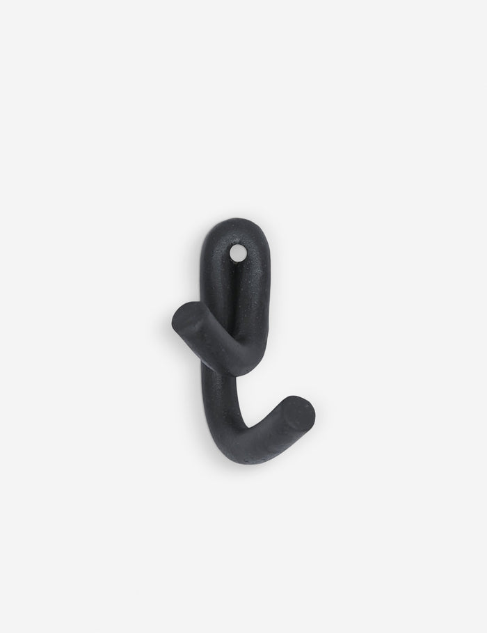 #color::black | Black Leggy Crossed Wall Hook by SIN Ceramics