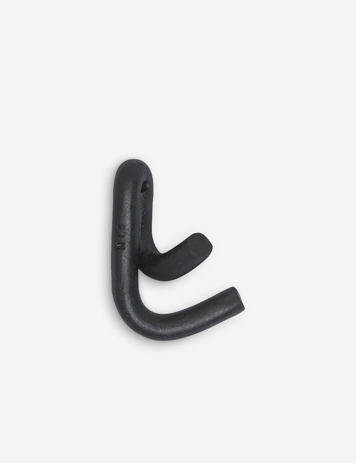 #color::black | Side view of the Black Leggy Crossed Wall Hook by SIN Ceramics