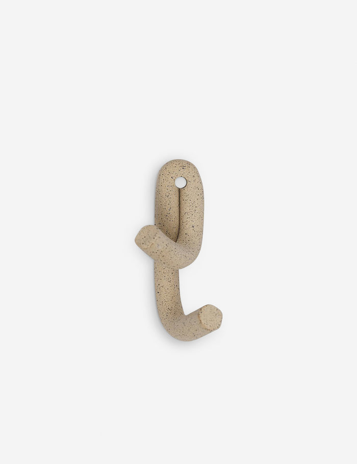 #color::speckled | Cream speckled Leggy Crossed Wall Hook by SIN Ceramics
