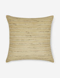 #size::square | Leni earth-toned square silk pillow with stripes