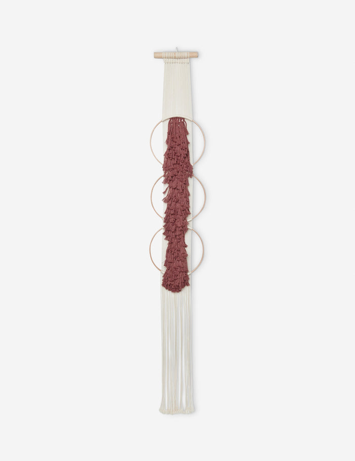 #color::brick | Studio Nom Lwazi brick red woven Wall Hanging by nom