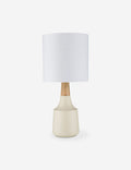 #color::cream | Marcella cream vase-shaped Mini Table Lamp with ceramic base