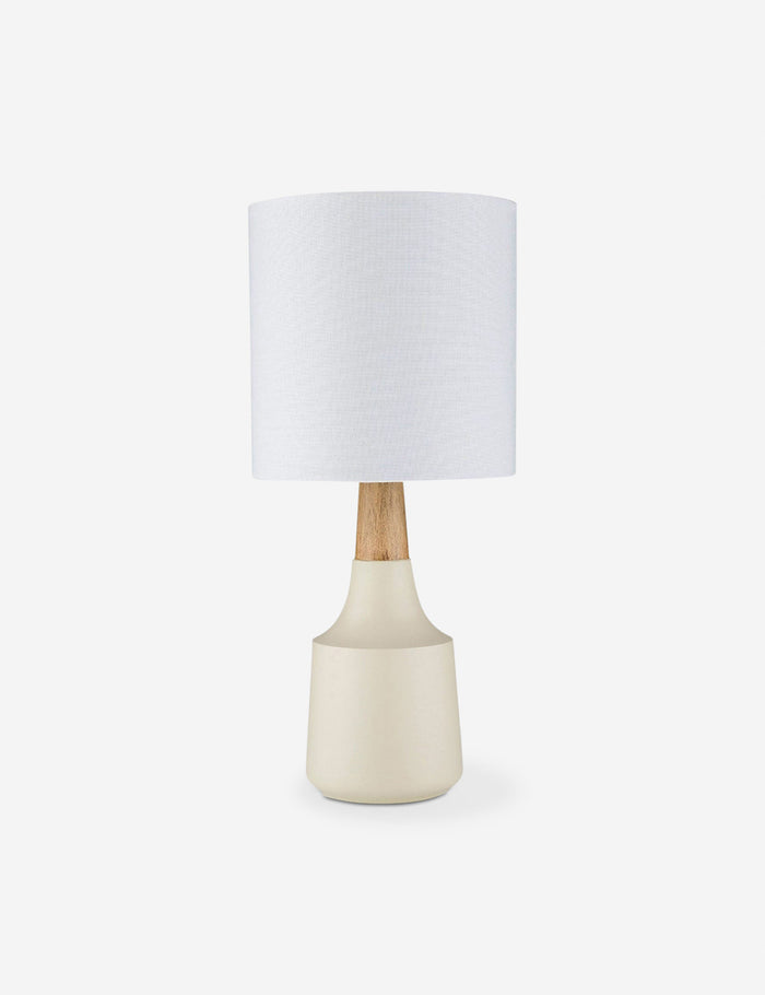 #color::cream | Marcella cream vase-shaped Mini Table Lamp with ceramic base