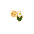 Marguerite Enamel Flat Back Stud
