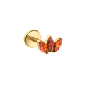 Marquise Trio Flat Back Stud - Mai Tai