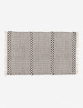 #size::1-9--x-2-10- | Masha gray and black geometric machine washable mat