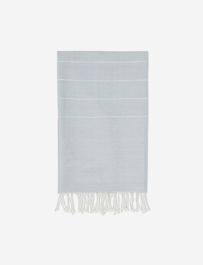 #color::light-gray | Melkam light gray Hand Towel with fringed ends by Bolé Road Textiles