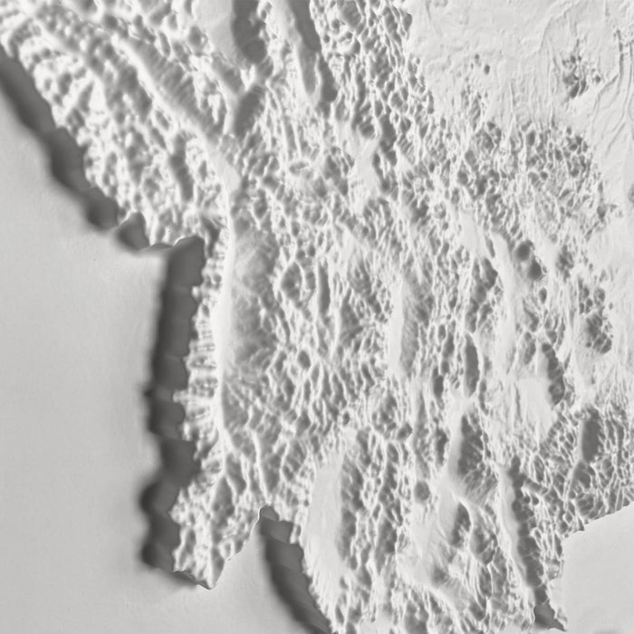 Montana - White 3D Raised Relief Map - North Drinkware