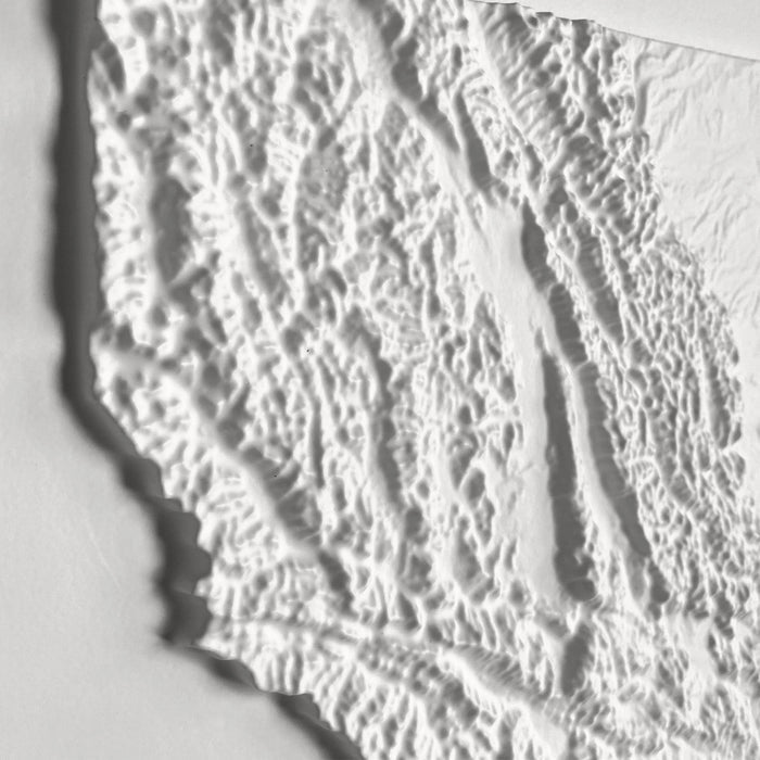 Montana - White 3D Raised Relief Map - North Drinkware