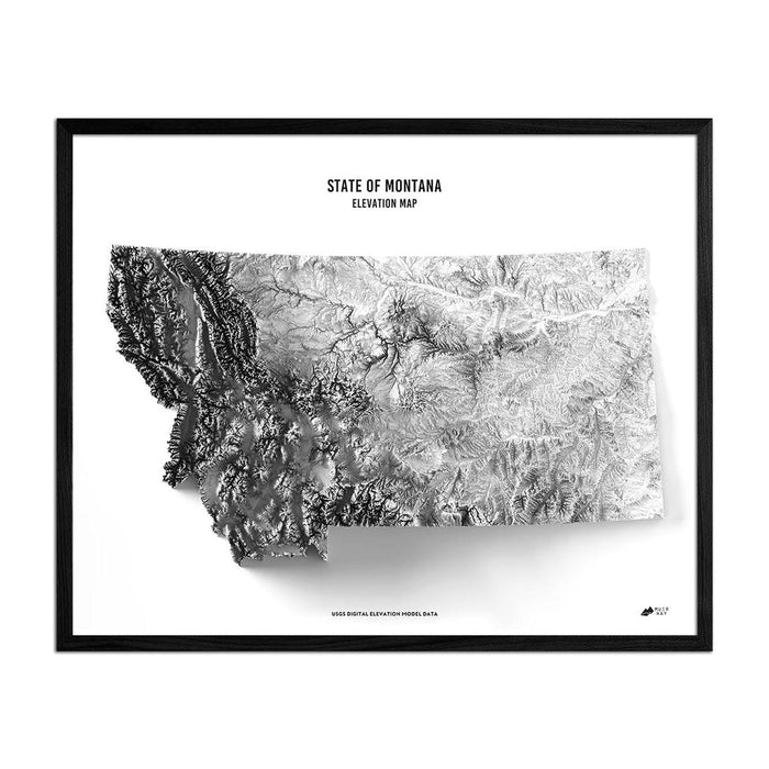 Montana Elevation Map - No Frame - North Drinkware