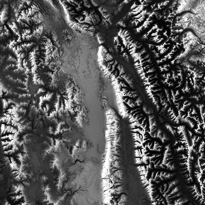 Montana Elevation Map - No Frame - North Drinkware