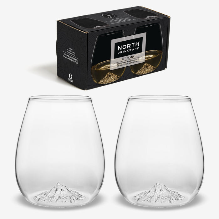Mt. Hood Wine Glass Set of 2 - North Drinkware