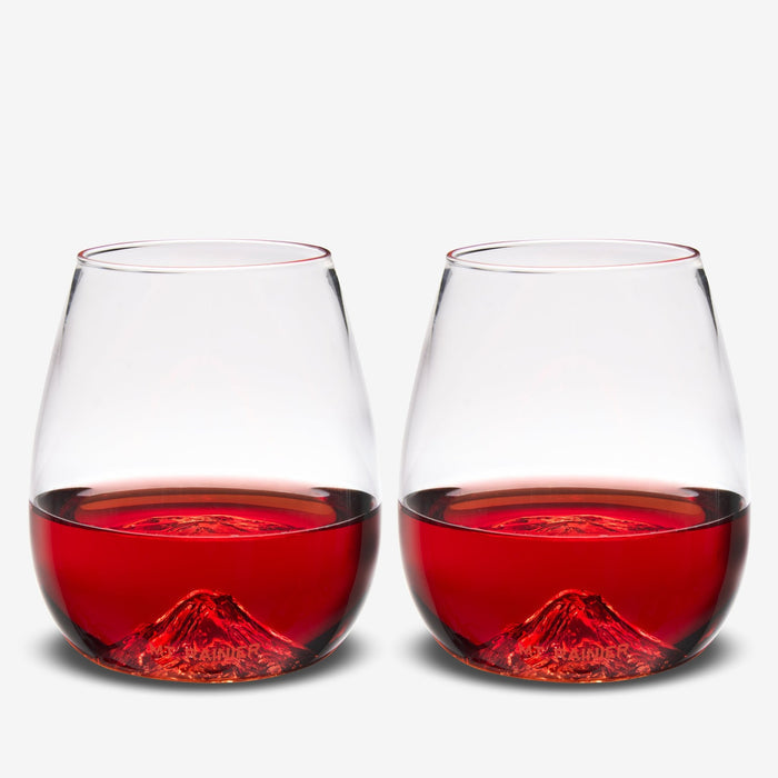 Mt. Rainier Wine Glass Set of 2 - North Drinkware