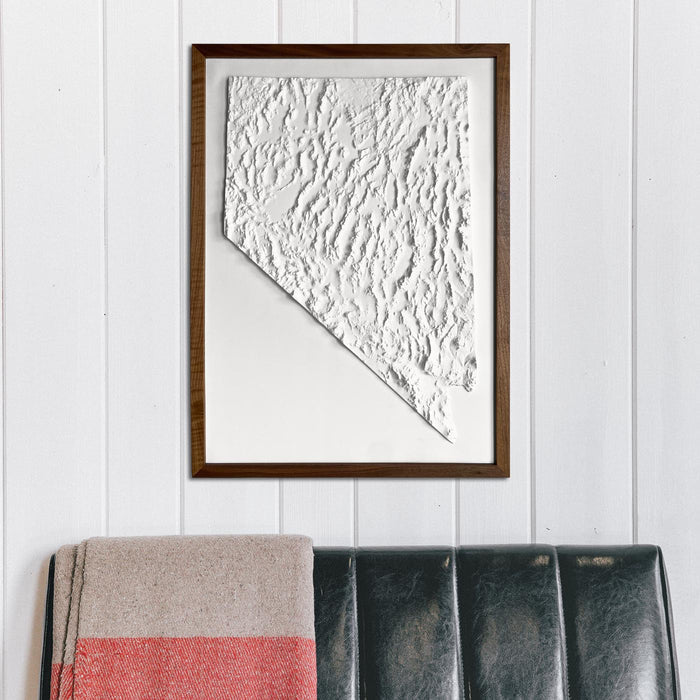 Nevada - White 3D Raised Relief Map - North Drinkware