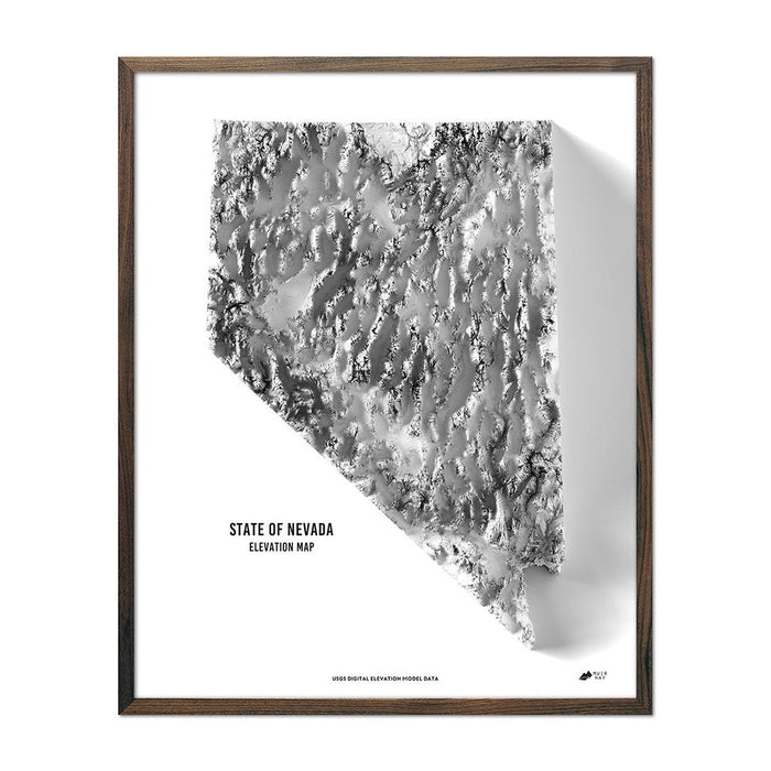 Nevada Elevation Map - No Frame - North Drinkware