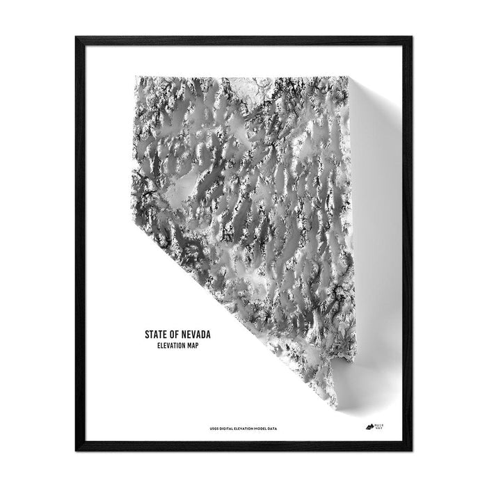 Nevada Elevation Map - No Frame - North Drinkware