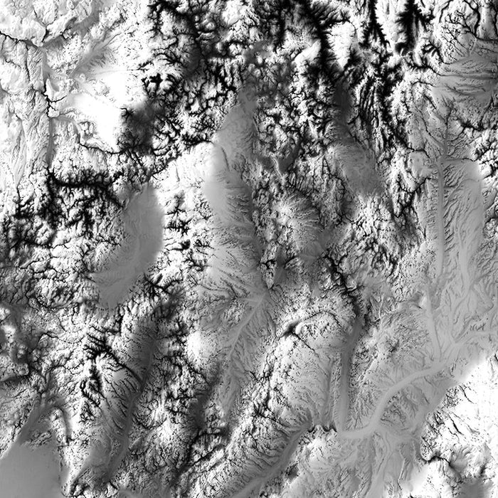 Nevada Elevation Map - No Frame - North Drinkware