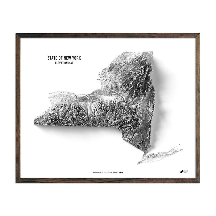 New York Elevation Map - No Frame - North Drinkware