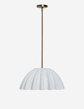 #color::white #size::20-dia | Nita pleated shade pendant light.