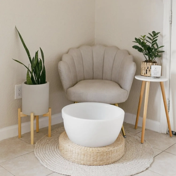 Noel Asmar Resin Pedicure Bowl, Round, Frost
