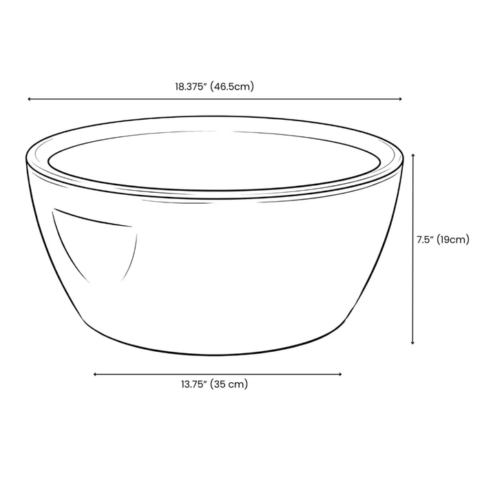 Noel Asmar Resin Pedicure Bowl, Round, Frost