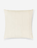 #size::20--x-20- | Norala solid white handmade square throw pillow with a hidden zipper and natural linen backing