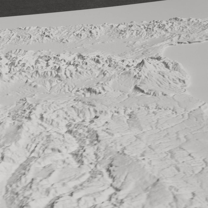 Oregon - White 3D Raised Relief Map - North Drinkware