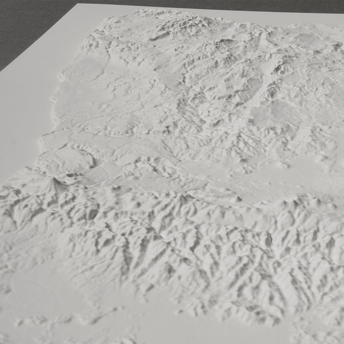 Oregon - White 3D Raised Relief Map - North Drinkware