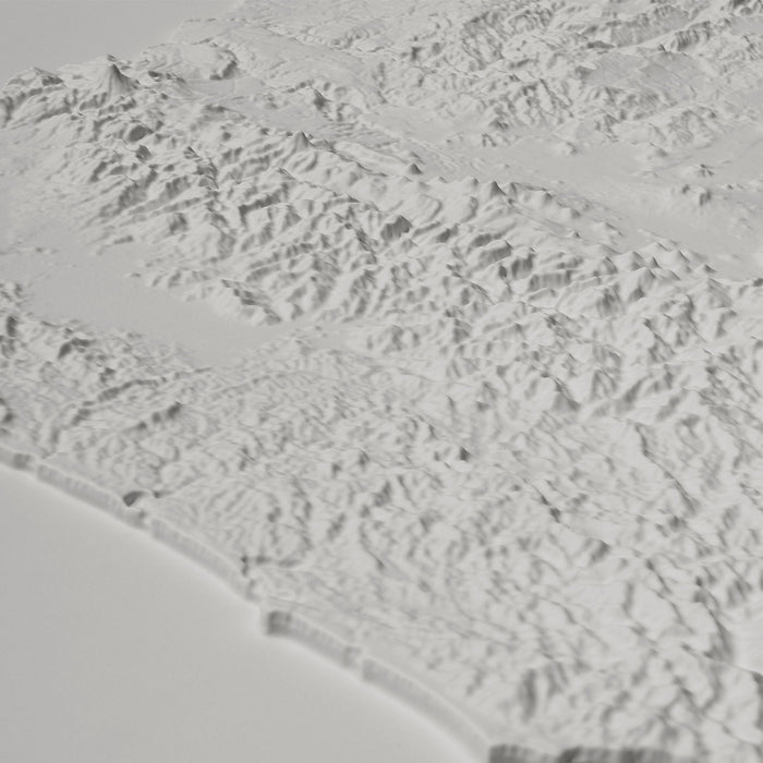 Oregon - White 3D Raised Relief Map - North Drinkware