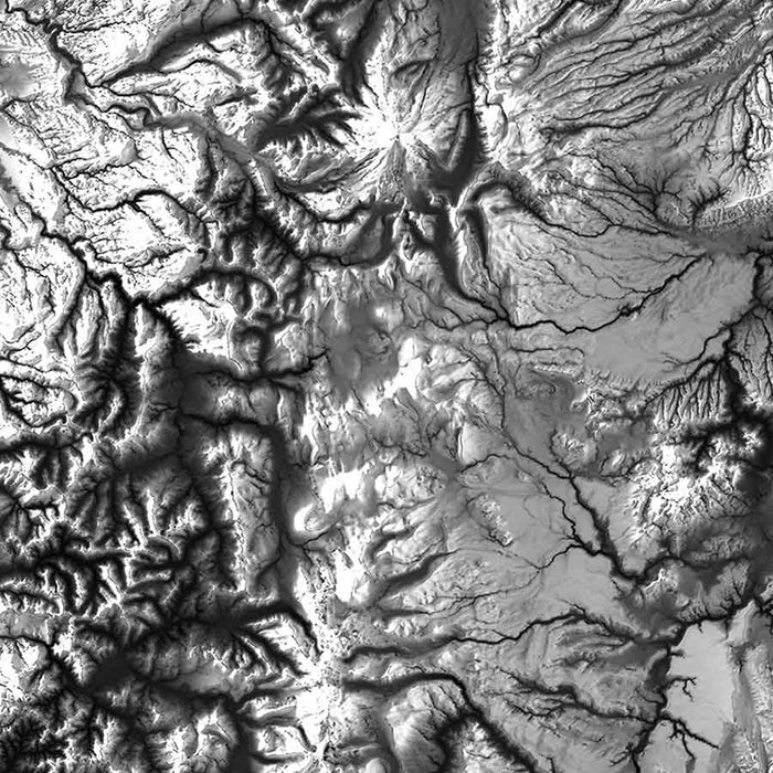 Oregon Elevation Map - No Frame - North Drinkware