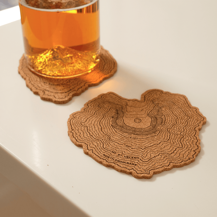 Pacific Northwest Cork Coaster Set of 4 - North Drinkware
