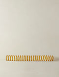 #color::goldenrod-and-ivory | Painterly stripe linen long bolster throw pillow in goldenrod and ivory