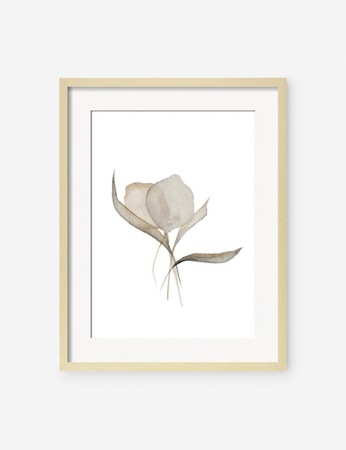 #color::natural #frame-option::framed #size::23--x-29- #size::14--x-17- #size::17--x-23- #size::29--x-37- #size::35--x-45- | Pale Bouquet Print in a natural frame by Céline Nordenhed