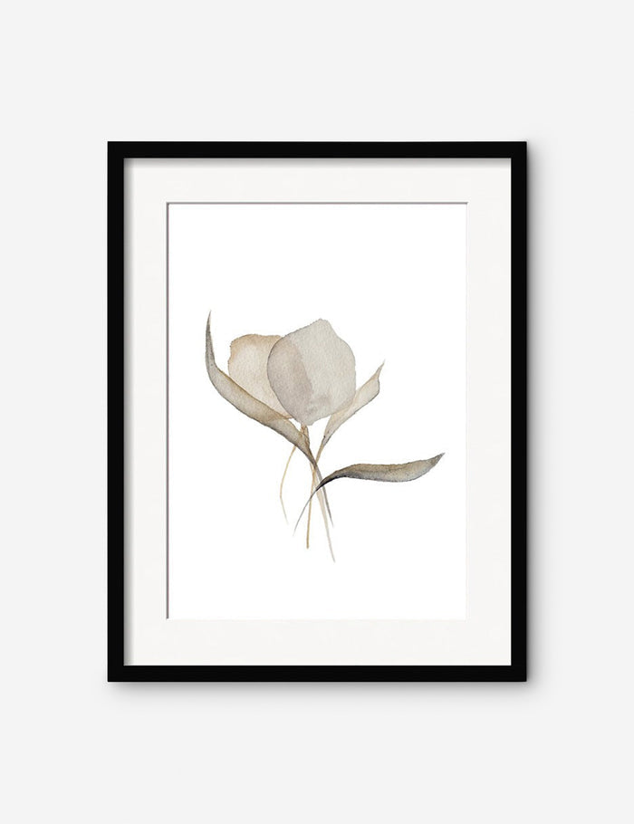#color::black #frame-option::framed #size::23--x-29- #size::14--x-17- #size::17--x-23- #size::29--x-37- #size::35--x-45- | Pale Bouquet Print in a black frame