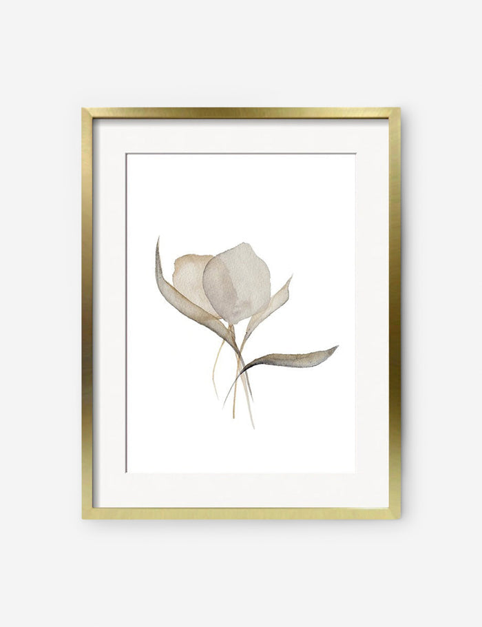 #color::gold #frame-option::framed #size::23--x-29- #size::14--x-17- #size::17--x-23- #size::29--x-37- #size::35--x-45- | Pale Bouquet Print in a golden frame