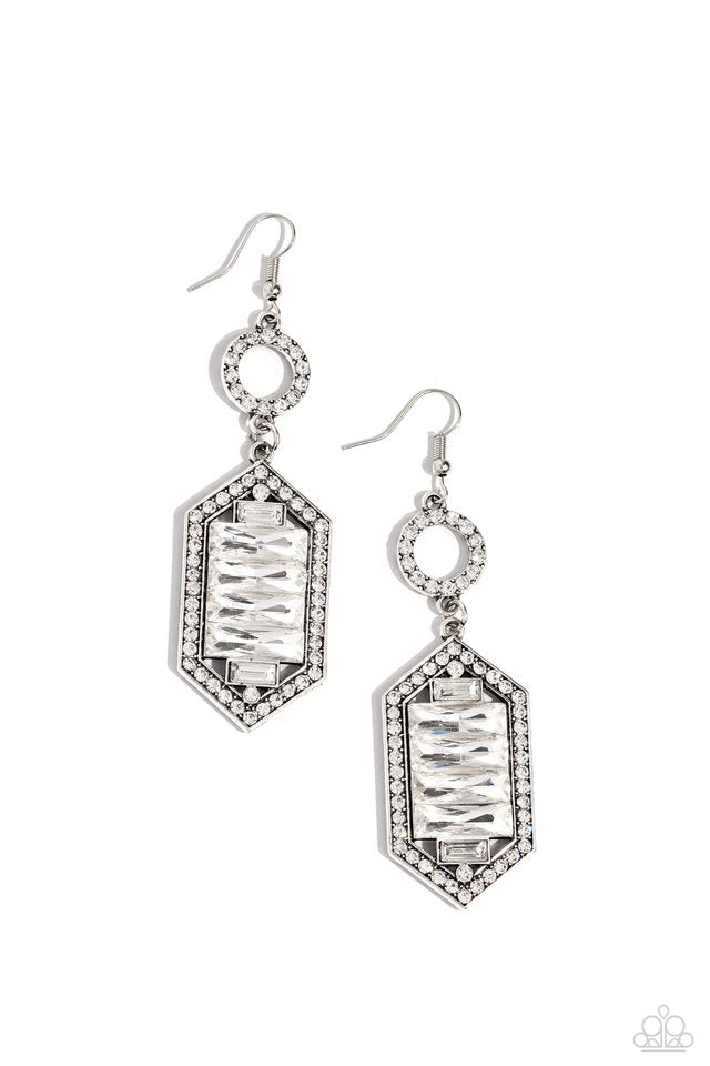 Paparazzi Earring ~ Combustible Craving - White