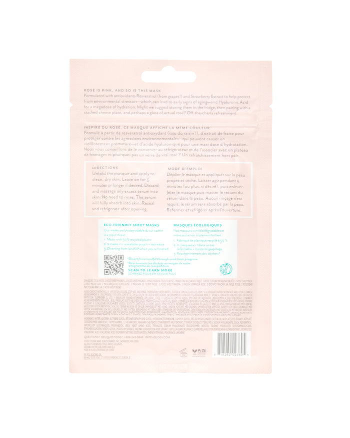 Patchology Serve Chilled Rosé Sheet Mask, 2 ct