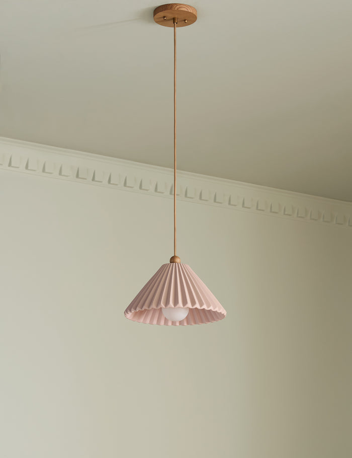 #color::blush #size::12"dia #finish::honey-oak