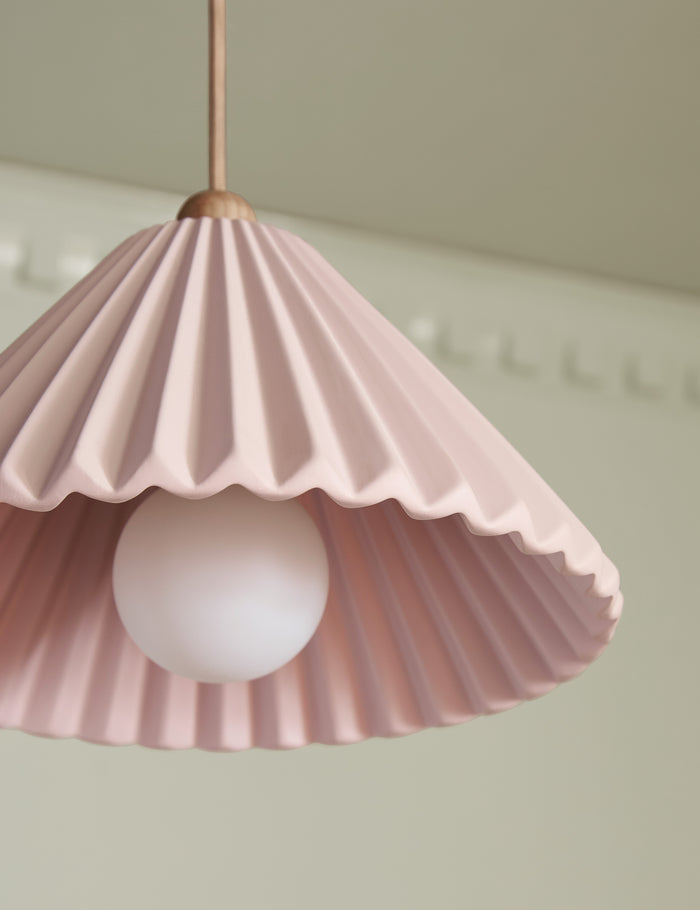 #color::blush #size::12"dia #finish::honey-oak
