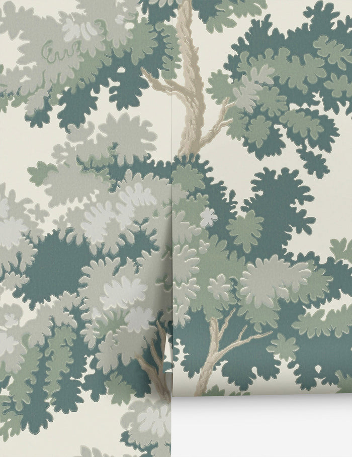 #color::green | Scalamandre botanical inspired green raphael wallpaper
