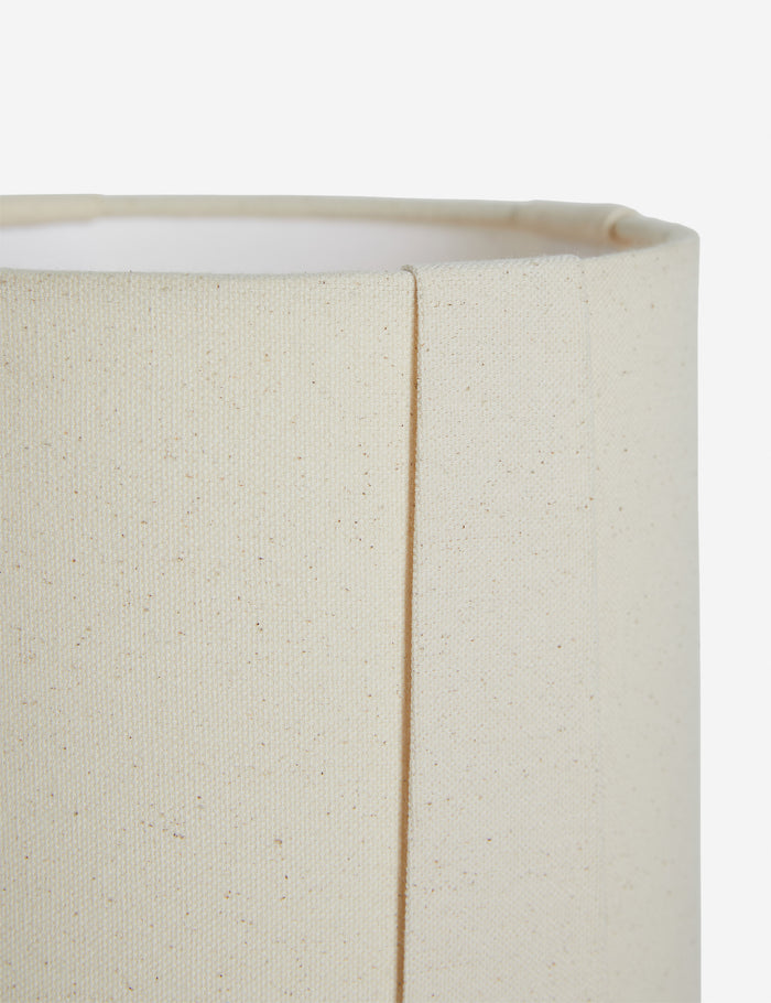 #color::rose | Close up of the shade of the Rhodes sculptural ceramic table lamp.