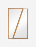 #color::natural | Rima diptych design angled frame wall mirror.