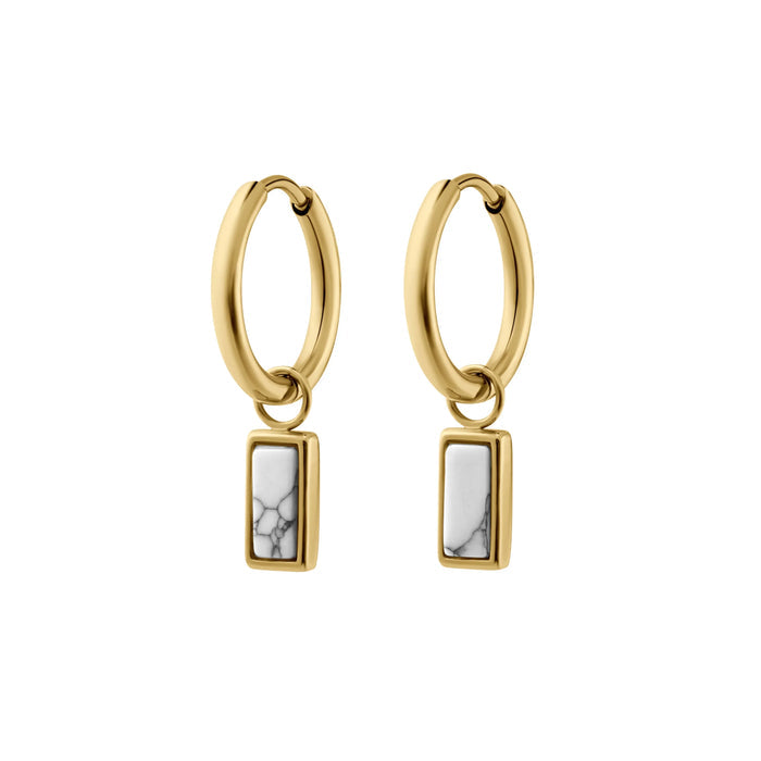 Salt Flat Howlite Hoops