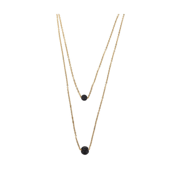 Serina & Company Double Strap Lava Necklace